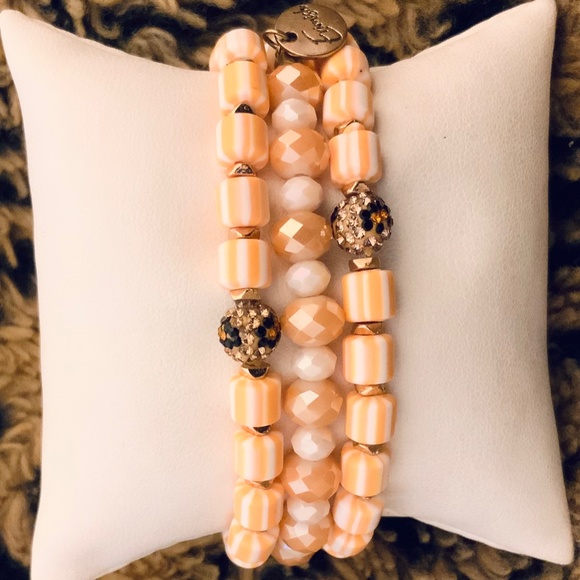 Erimish Bracelets Three Brand New Condition “Jungle Tropics” Stackable Stretch - Picture 3 of 6